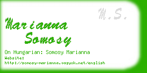 marianna somosy business card